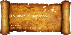 Talabér Adrienn névjegykártya